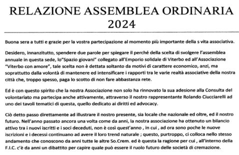 Relazione assemblea 2024